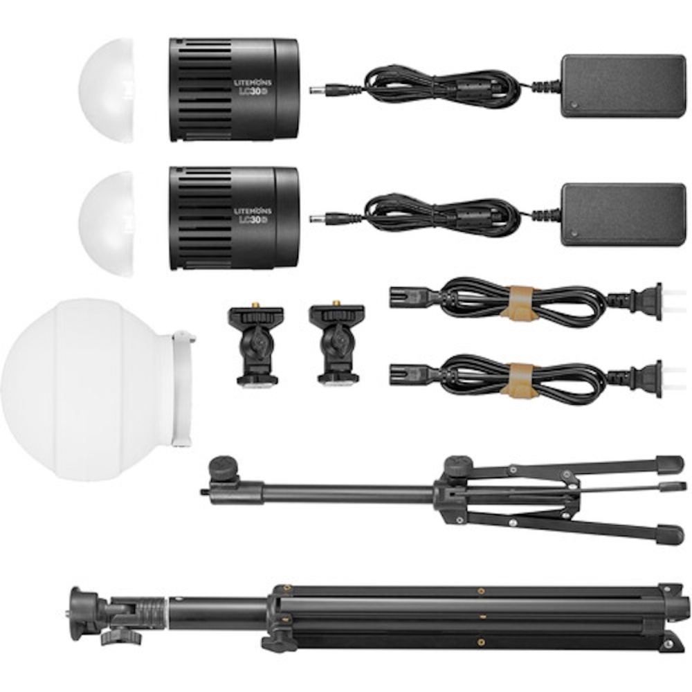 Godox Litemons LC30D Kit 2 Lampi LED Daylight, 5600K, cu accesorii
