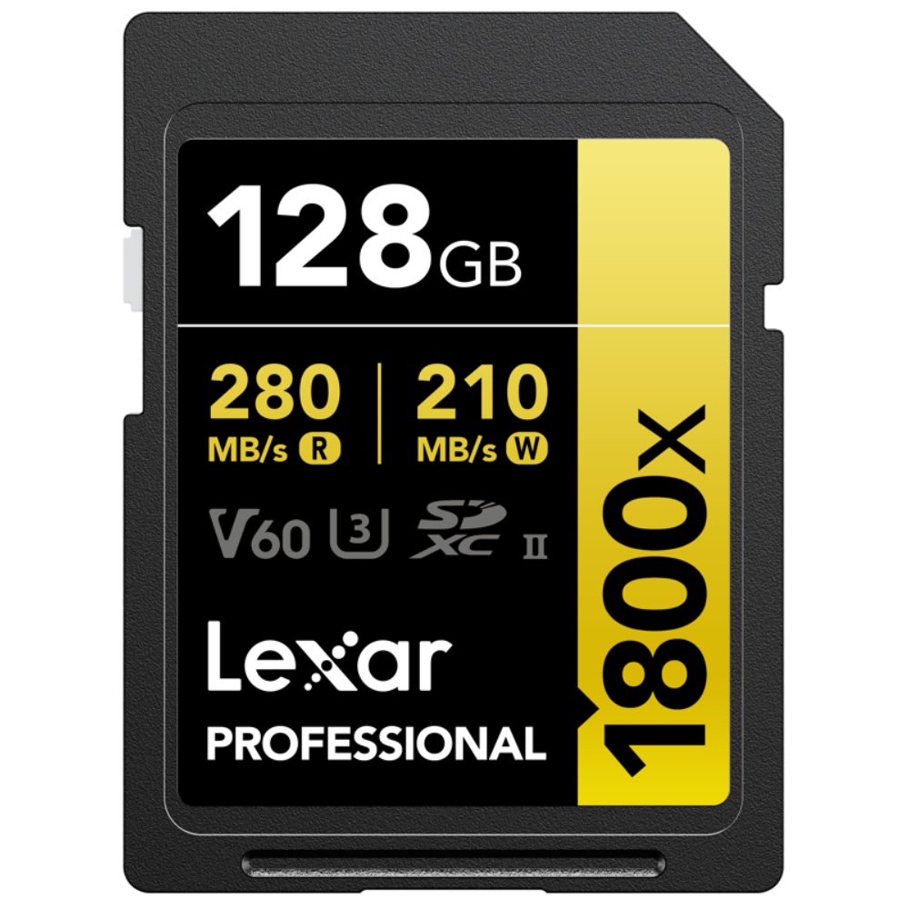 Lexar Professional 128GB, 1800x SDXC UHS-II, R280/W210, V60 - Card de Memorie