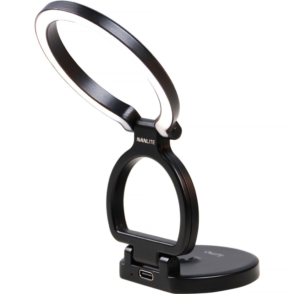 Nanlite Lumo Black, Ring light Bi-Color si suport telefon MagSafe