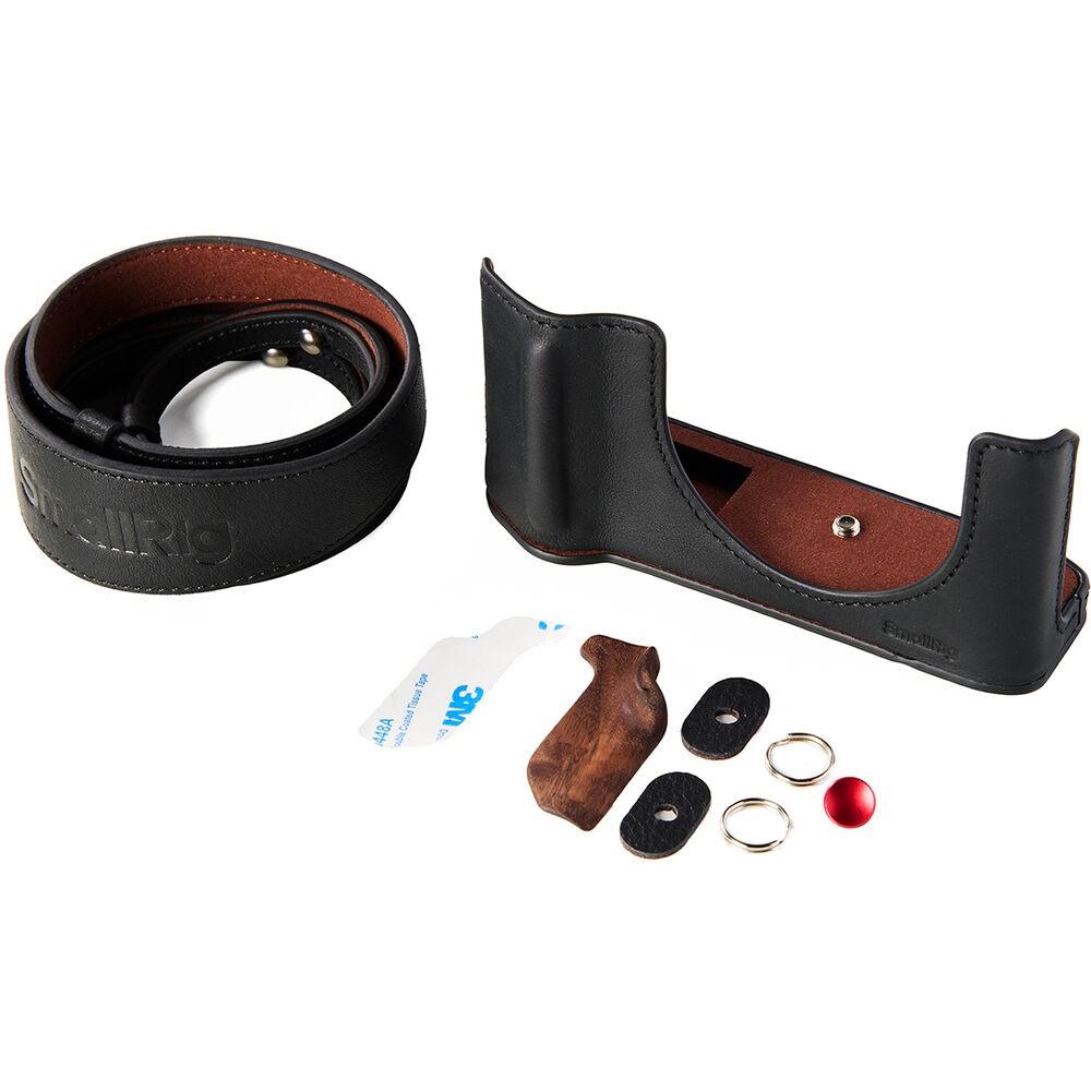 SmallRig 5267 Half Case Kit, Husa din piele neagra pentru FUJIFILM GXF100RF