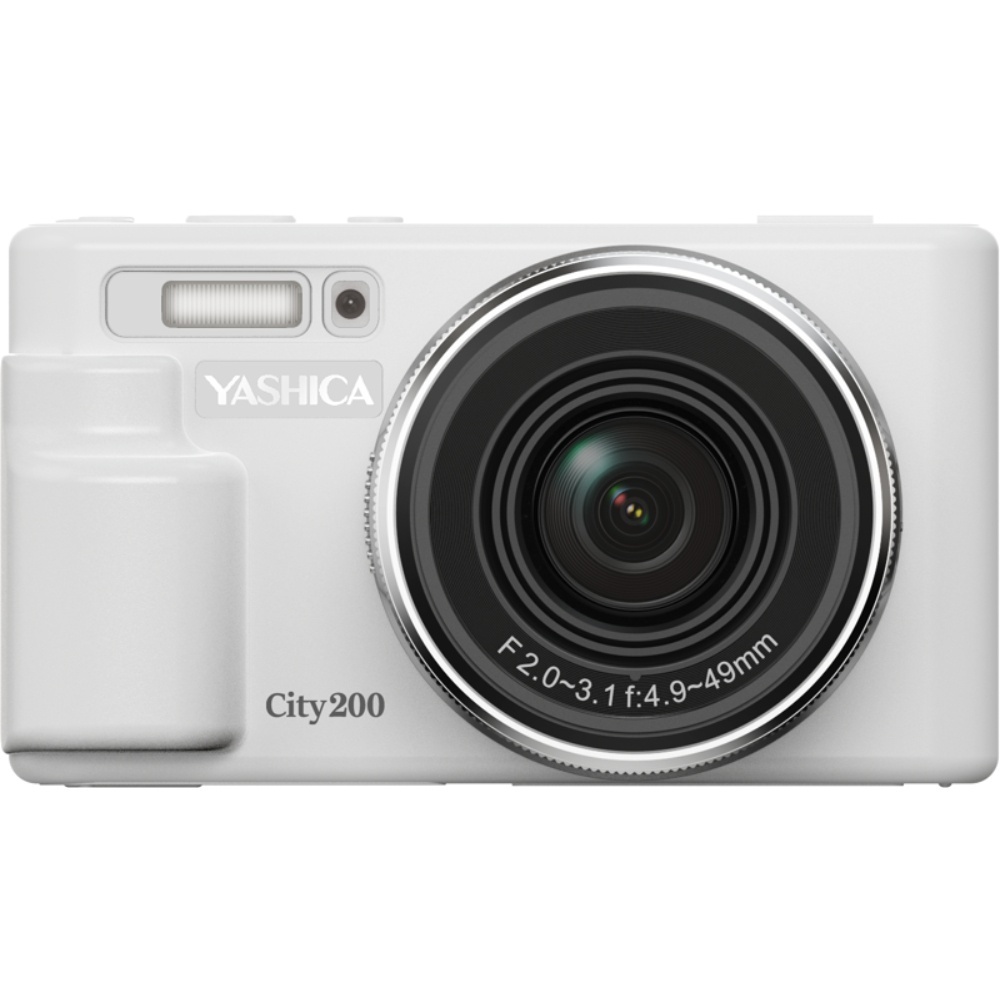 YASHICA City 200, Camera digitala White, Sony 13 MP CMOS, zoom 10x, ecran rabatabil 2.8"