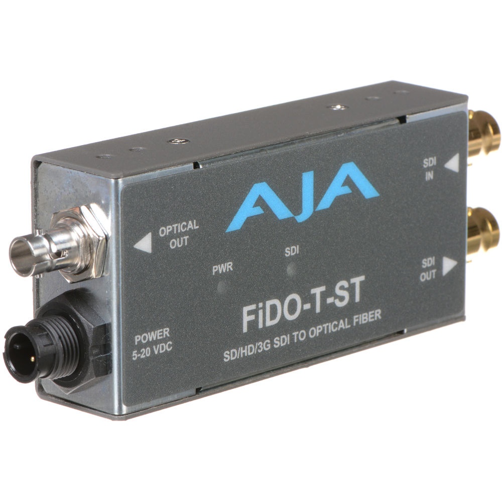 AJA FiDO-T-ST, Convertor 3G-SDI la fibra optica ST, cu 3G-SDI loop-out