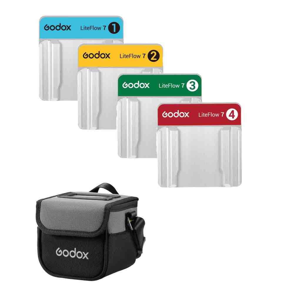 Godox LiteFlow 7 Kit1 - Kit reflectoare 7x7cm, cu 4 niveluri de difuzie