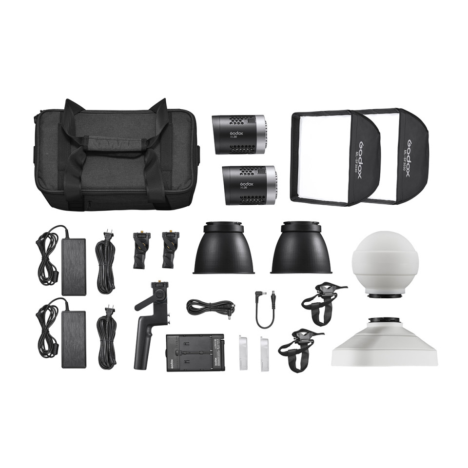 Kit 2 Lampi LED Godox ML30 si accesorii