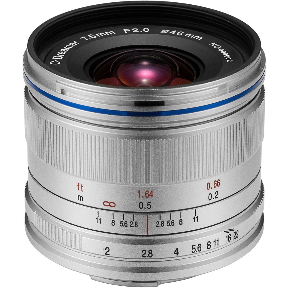 Obiectiv Manual Laowa 7.5mm f/2 Silver - MFT-Mount