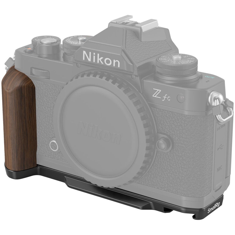 SmallRig 4802 Negru, Grip L din lemn pentru Nikon Z fc, Arca, Shoe Mount