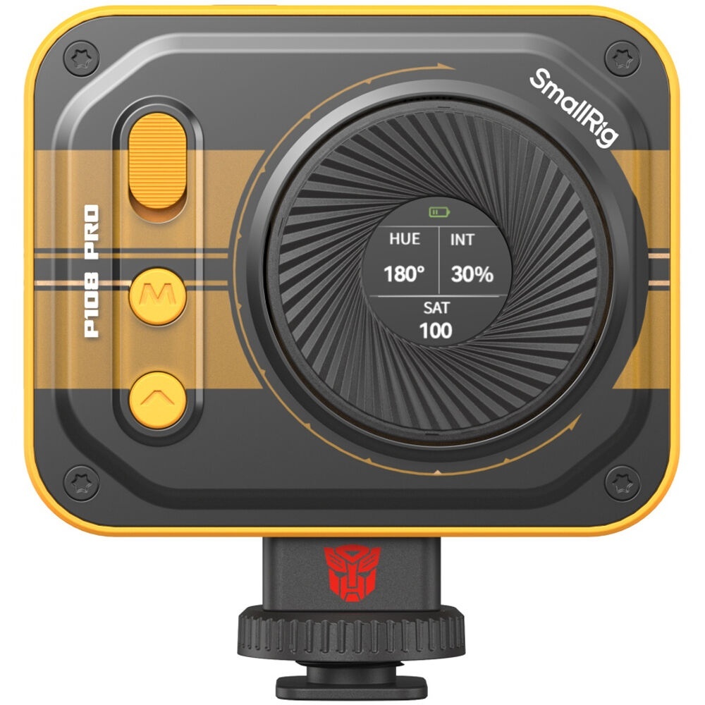 SmallRig 5511, Vibe P108 Pro mini, Lampa LED RGB on-camera, “BumbleBee Edition”