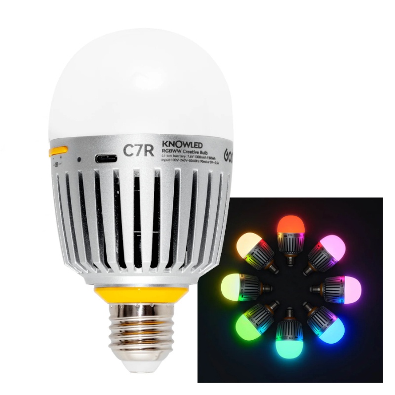 Godox C7RB KNOWLED, Bec LED RGBWW Creative Bulb, E27