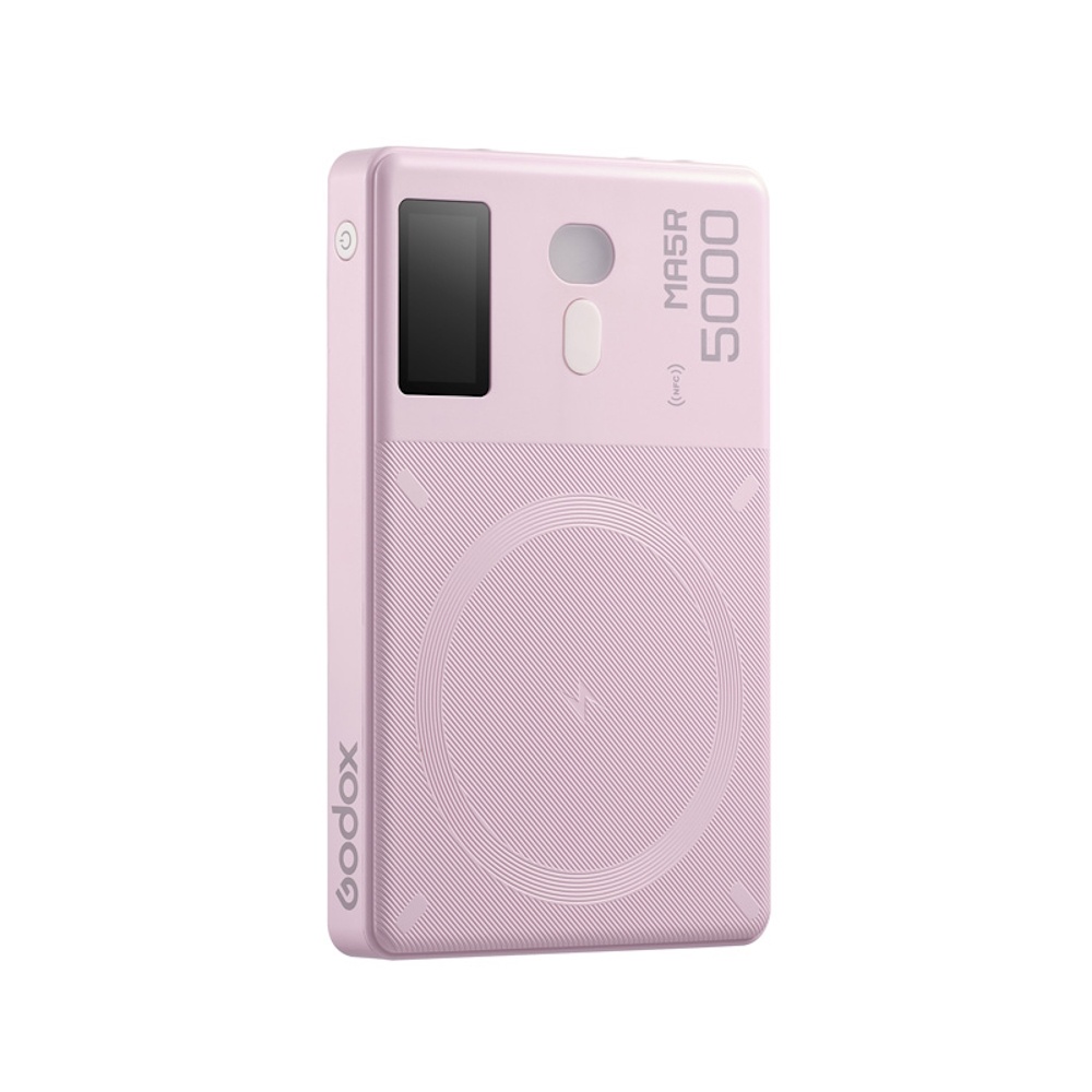 Godox MA5R Pink Lampa LED RGB, 1800-10000K, cu power bank wireless, Roz