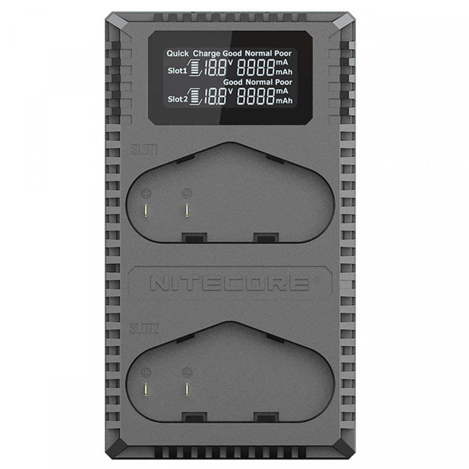 Nitecore UCN4 Pro, Incarcator USB Dual pentru Canon LP-E4/LP-E4N