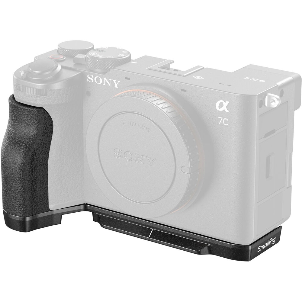 SmallRig 4797, Placa de montare L cu maner din silicon pentru Sony Alpha 7C II / Alpha 7CR