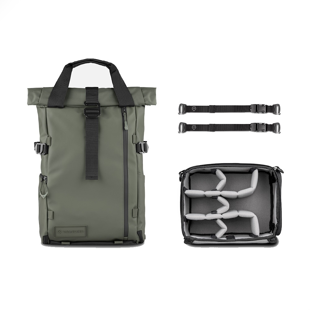 WANDRD PRVKE 21L Wasatch Green Photo Bundle V4, Rucsac foto 21L cu Essential Camera Cube