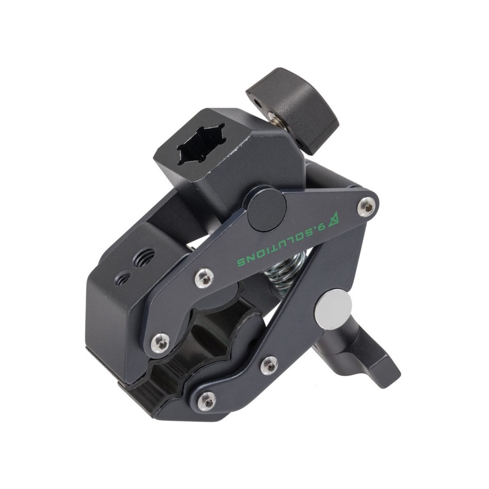 9.Solutions Savior, Clema de prindere (0-46mm) cu socket 5/8", 2x 1/4"-20, 2x 3/8"-16
