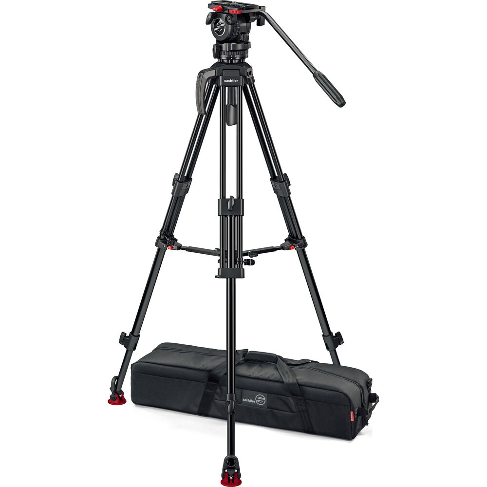 Sachtler Pro 75/2 Mark II AL, Kit Trepied cu Cap Fluid FSB 4