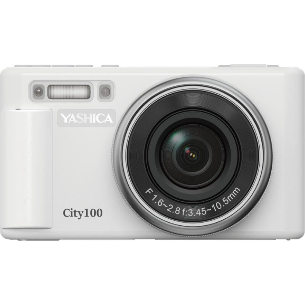 YASHICA City 100, Camera digitala White, Sony 13 MP CMOS, zoom 3x, ecran rabatabil 2.8"