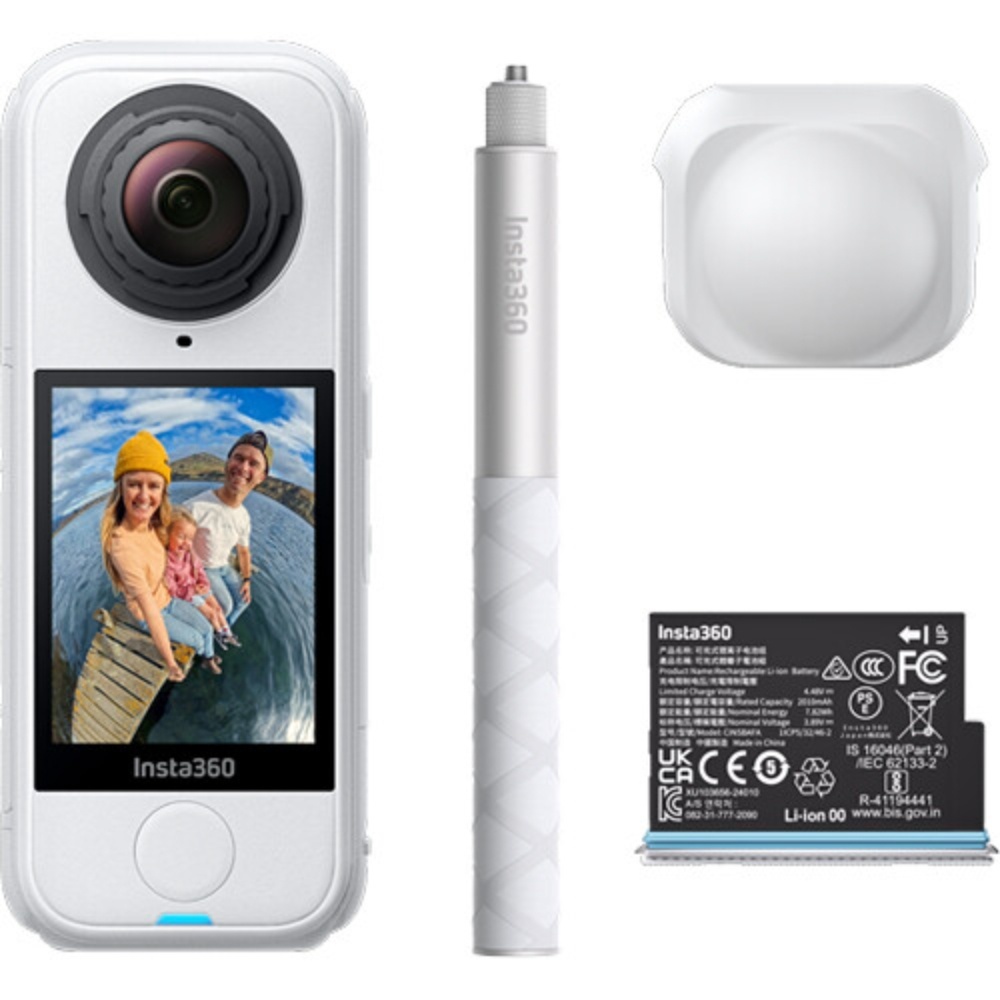 Insta360 X4 Air 360 Starter Bundle Arctic White, 8K30 Video, 29MP Foto, Waterproof 15m