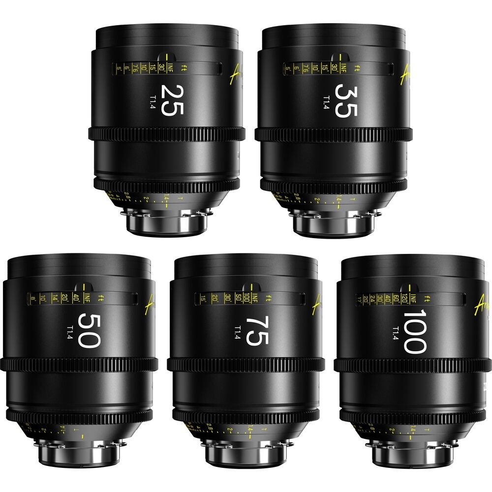 Kit 5 Obiective 25/35/50/75/100 mm Cine Prime DZOFilm Arles T1.4 FF/VV, ARRI PL