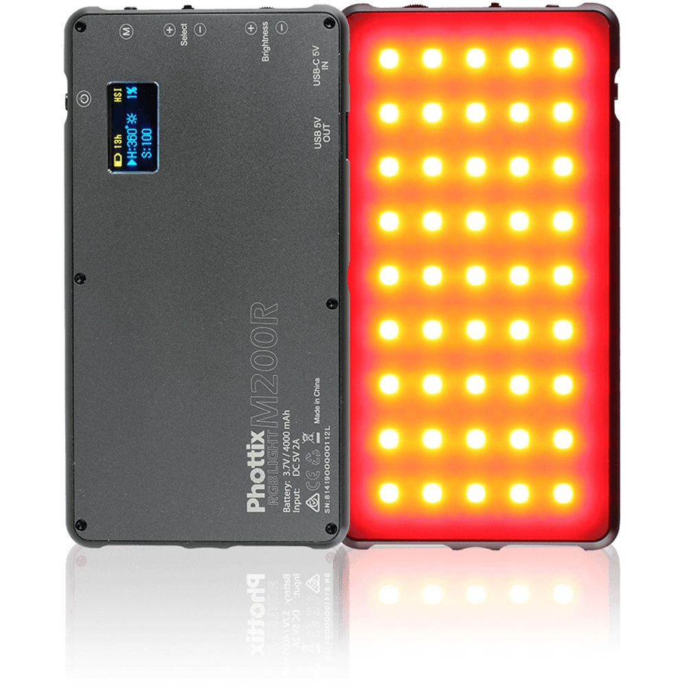 Phottix M200R, Panou LED RGB, 3200-5600K