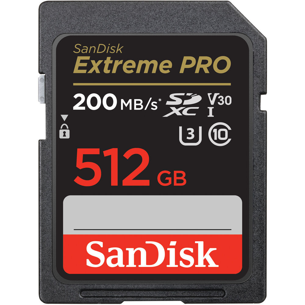 SanDisk SD Extreme Pro, Card memorie 512GB UHS-I 200MB/s V30