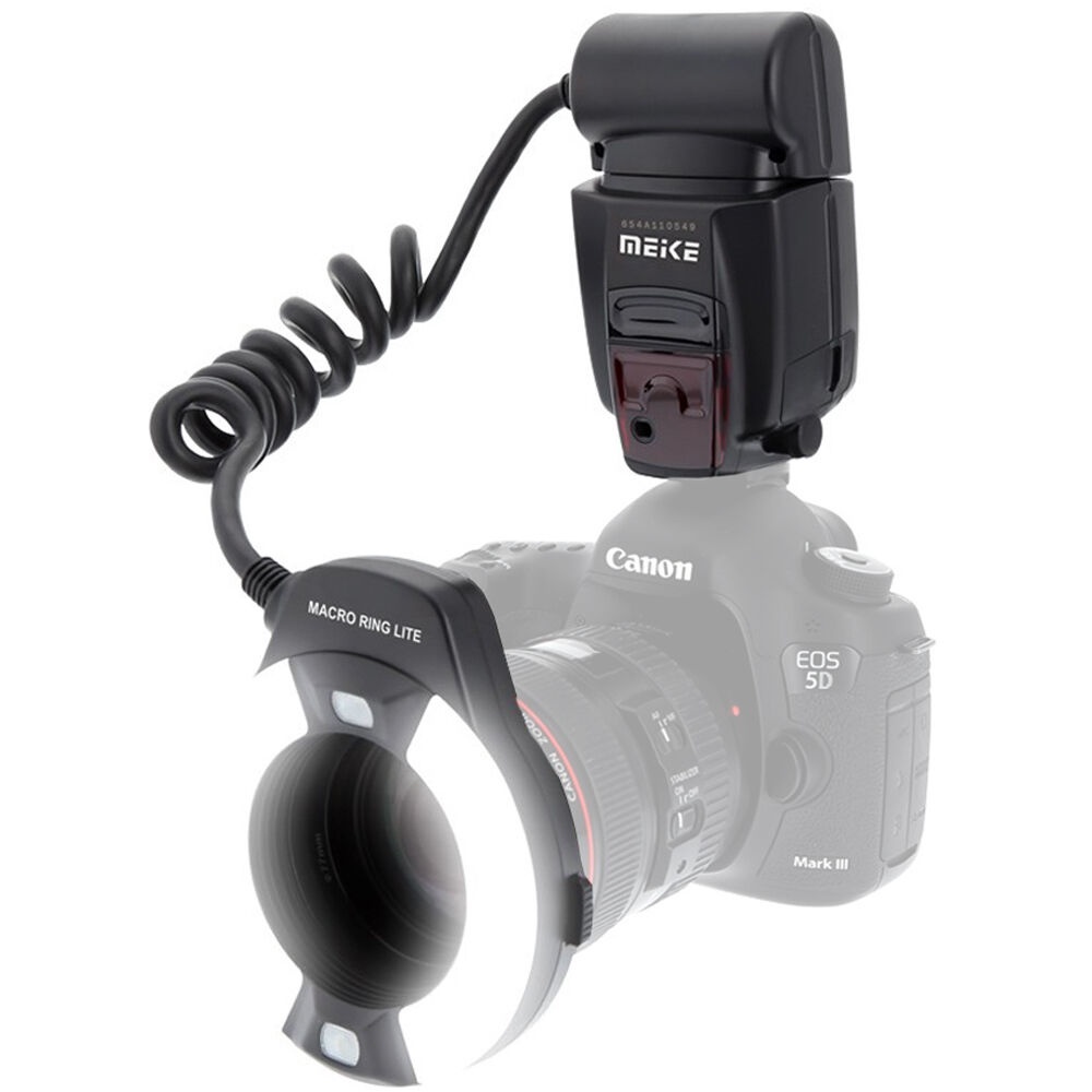 Blitz Macro Ring Meike MK-14EXT TTL pentru Canon, E-TTL II, GN 14m