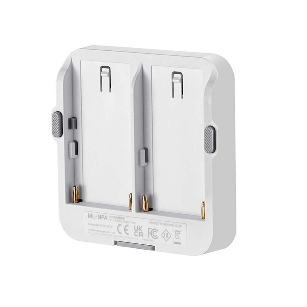 Godox ML-NPA, Placa adaptoare acumulatori Sony NP-F pentru Godox ML80Bi, ML150Bi si ML150R7