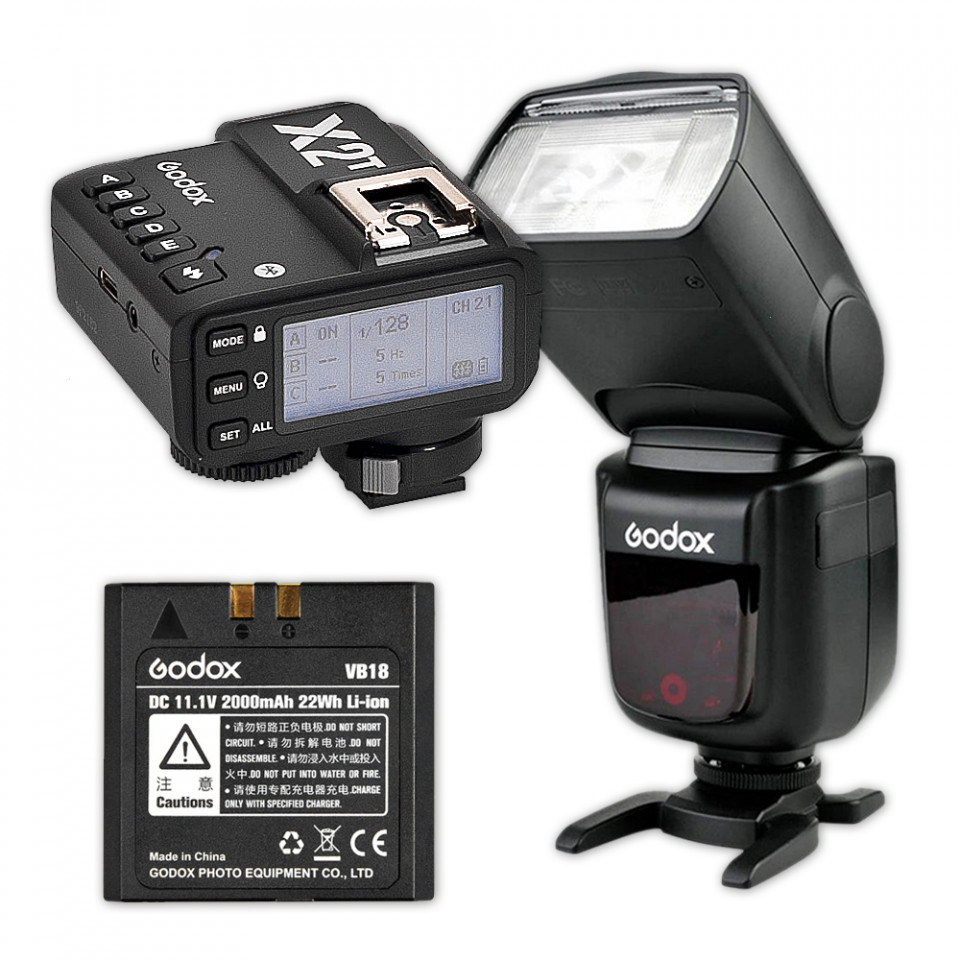 Kit Blit Godox Speedlite V860II Nikon X2 Trigger