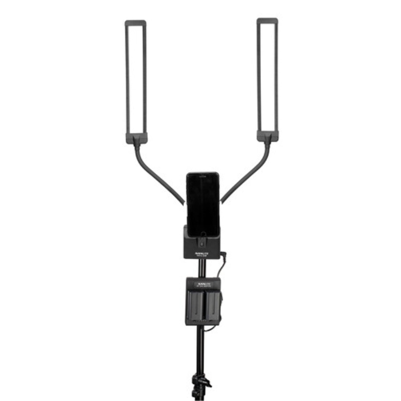 Lampa LED Nanlite Mira 26B,11-1080, cu doua brațe flexibile (Gooseneck) si suport telefon