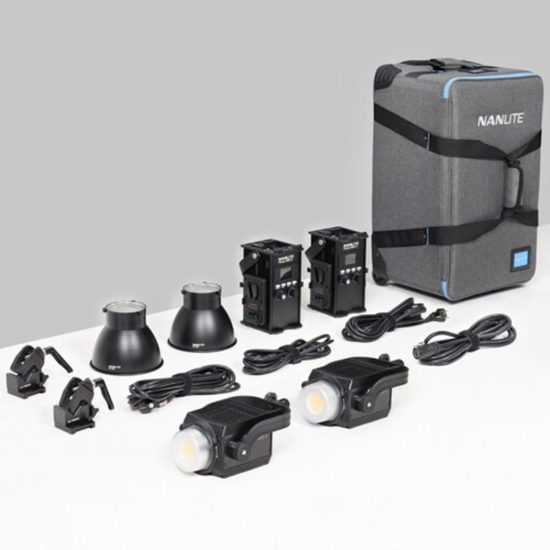 Nanlite Forza 300 II Kit 2 Lampi LED Daylight, cu troler, 31-2011 2KIT-ST