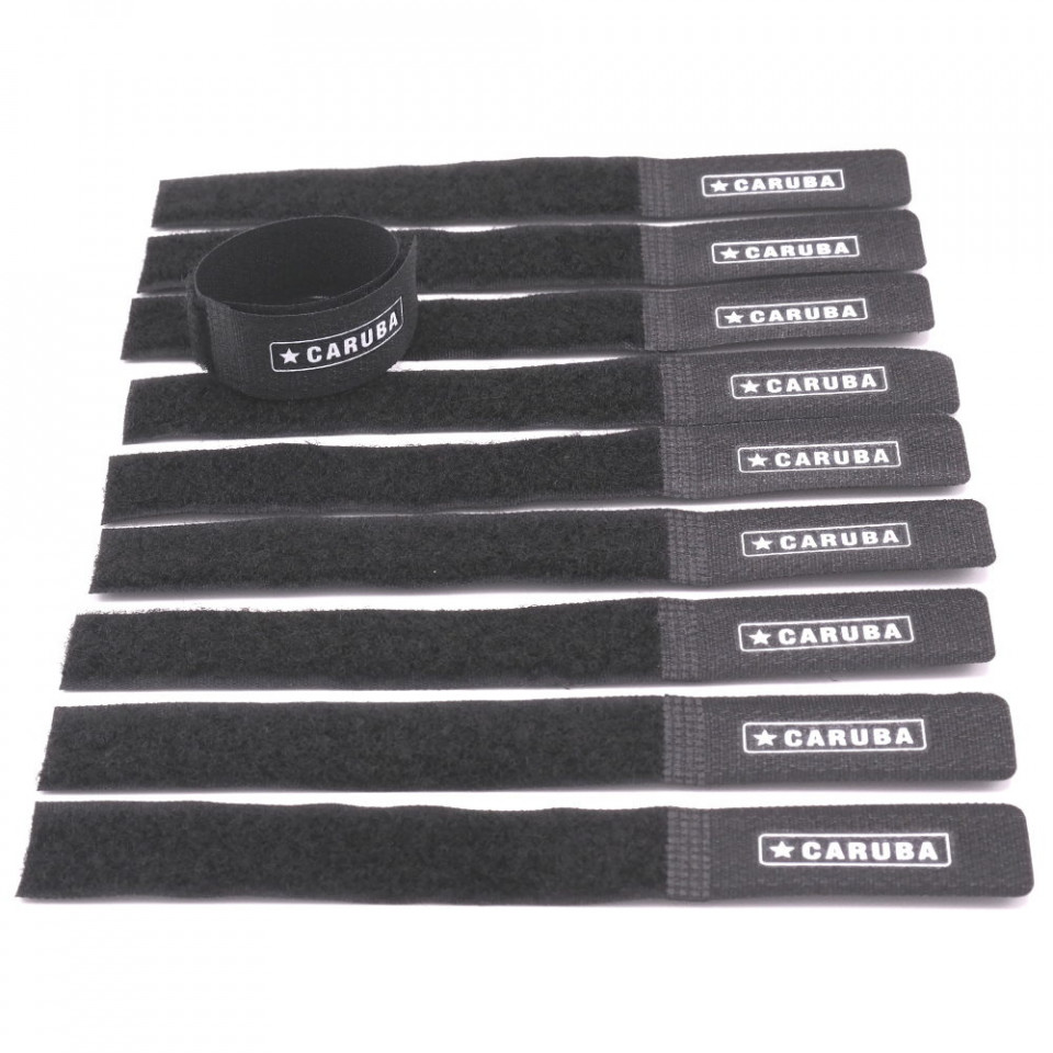 Set benzi velcro Caruba Fast Fixer 1, Negru