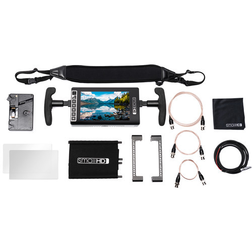 SmallHD 703 UltraBright cu placa adaptoare Gold Mount, kit monitor video