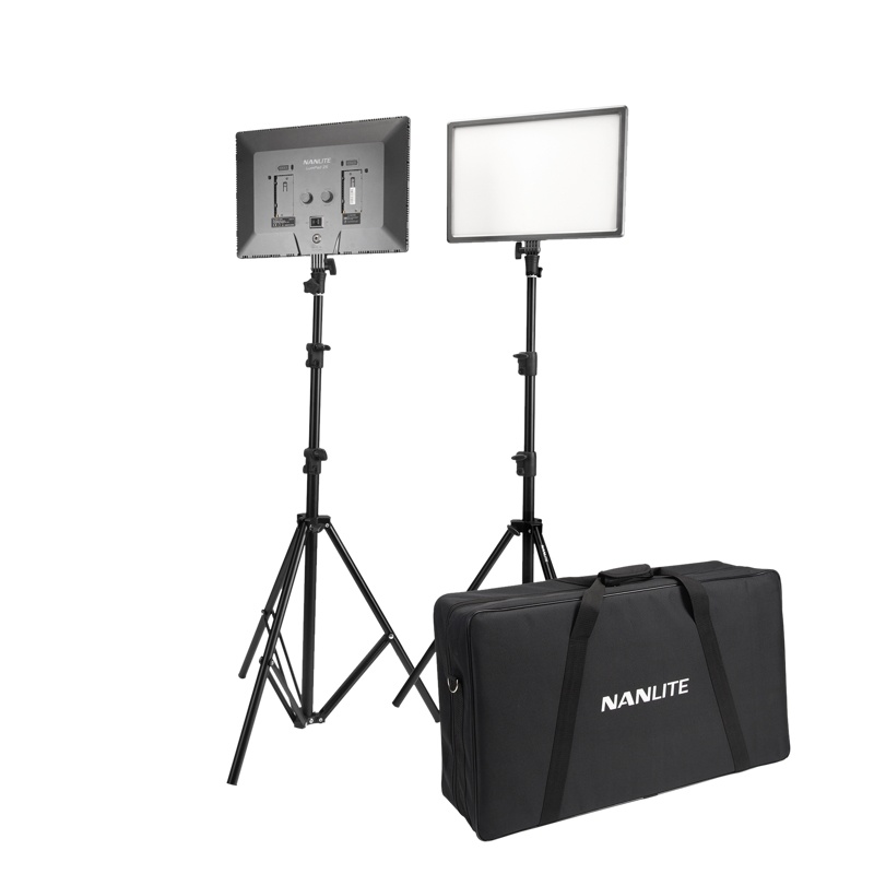 Kit 2 Panouri LED Nanlite LumiPad 25 Bi-Color, 3200-5600K, cu stative