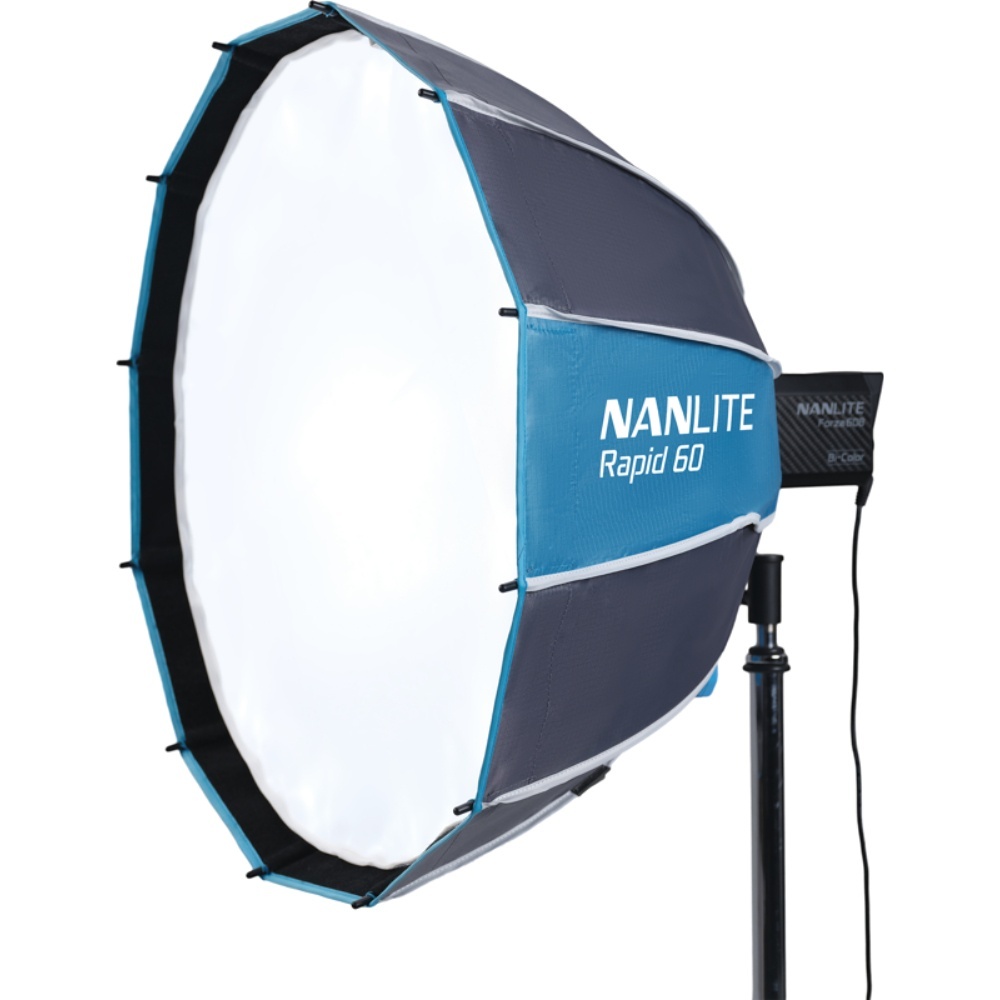 Nanlite Rapid 60 SB-RP60, Softbox 60cm cu grid si difuzie, FM mount
