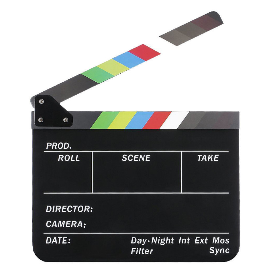 Professional Director Clapper Caruba, 24.5 x 30, Negru