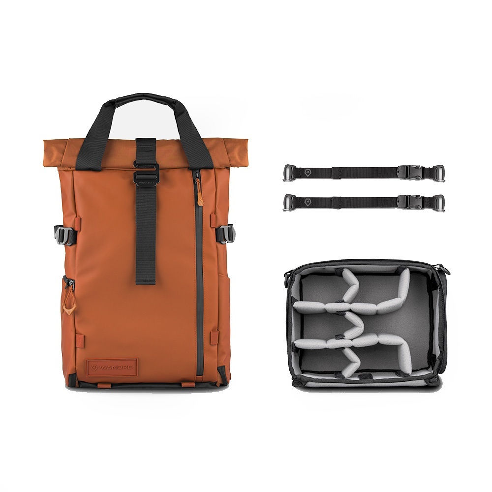WANDRD PRVKE 21L Sedona Orange Photo Bundle V4, Rucsac foto 21L cu Essential Camera Cube