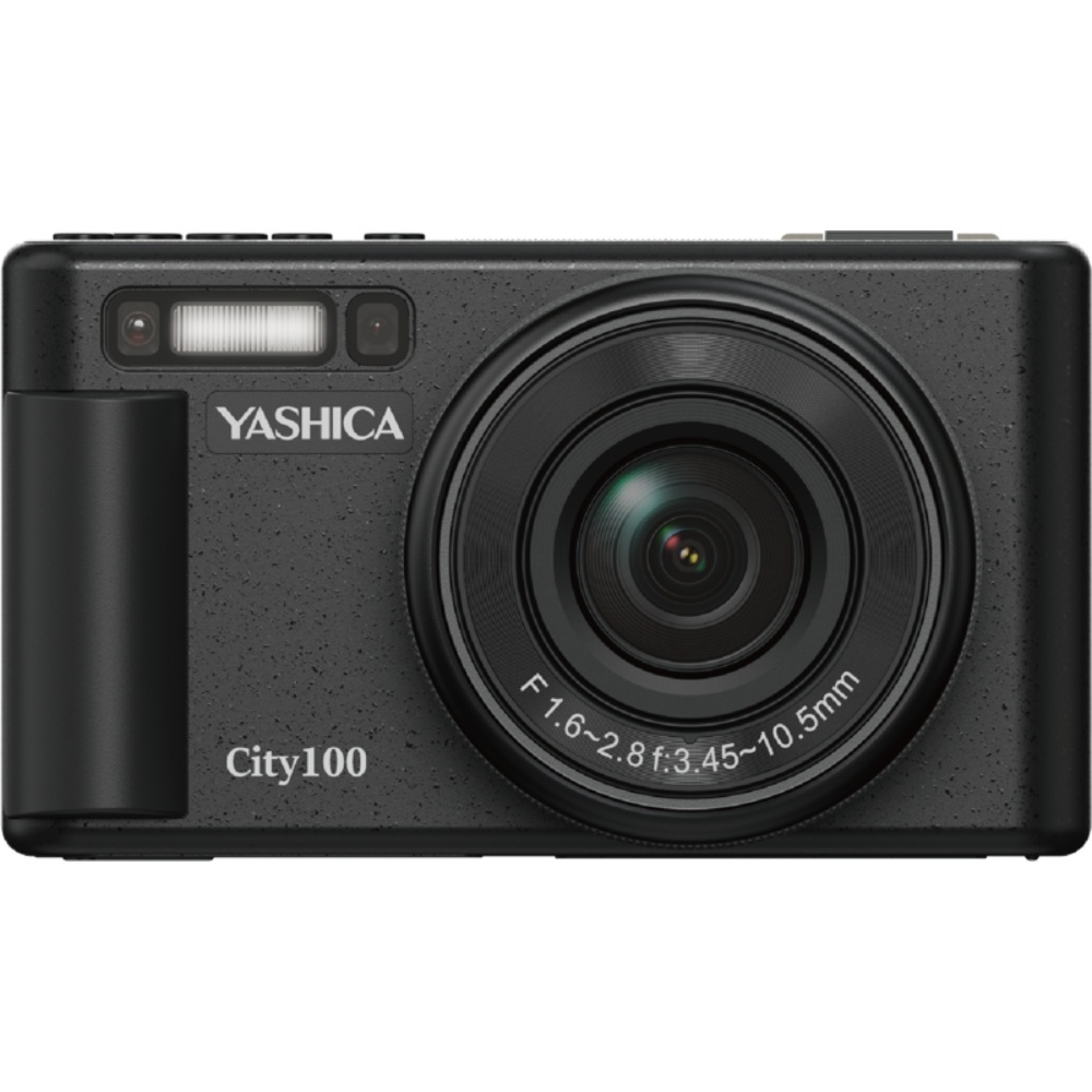 YASHICA City 100, Camera digitala Black, Sony 13 MP CMOS, zoom 3x, ecran rabatabil 2.8"