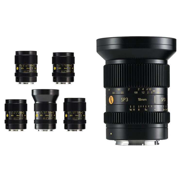 Kit 6 obiective Cooke SP3, full-frame, 18, 25, 32, 50, 75 si 100mm, T2.4, montura Sony E