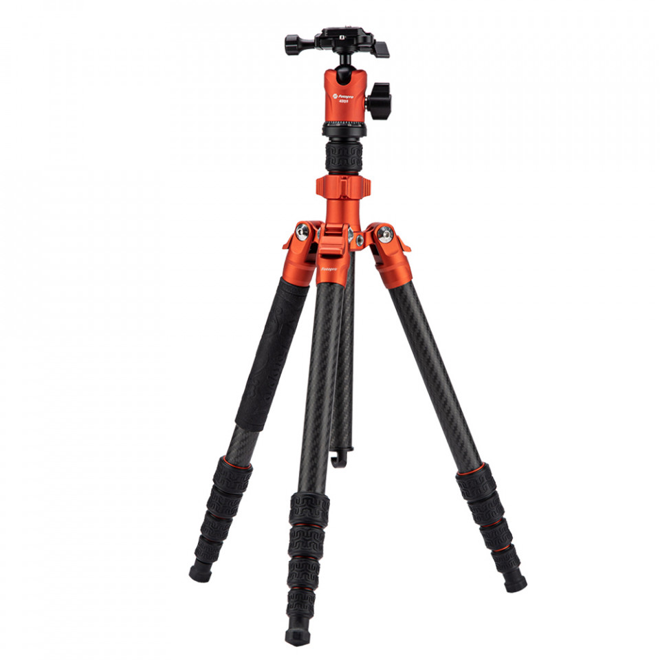 Trepied Fotopro Sherpa Carbon, Portocaliu