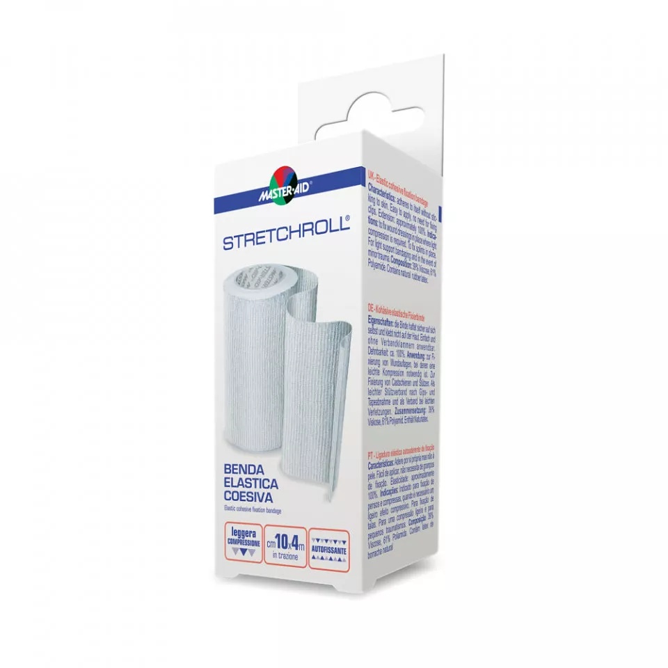 Bandaj elastic autoadeziv Stretchroll Master-Aid, 4mx10cm, Pietrasanta Pharma