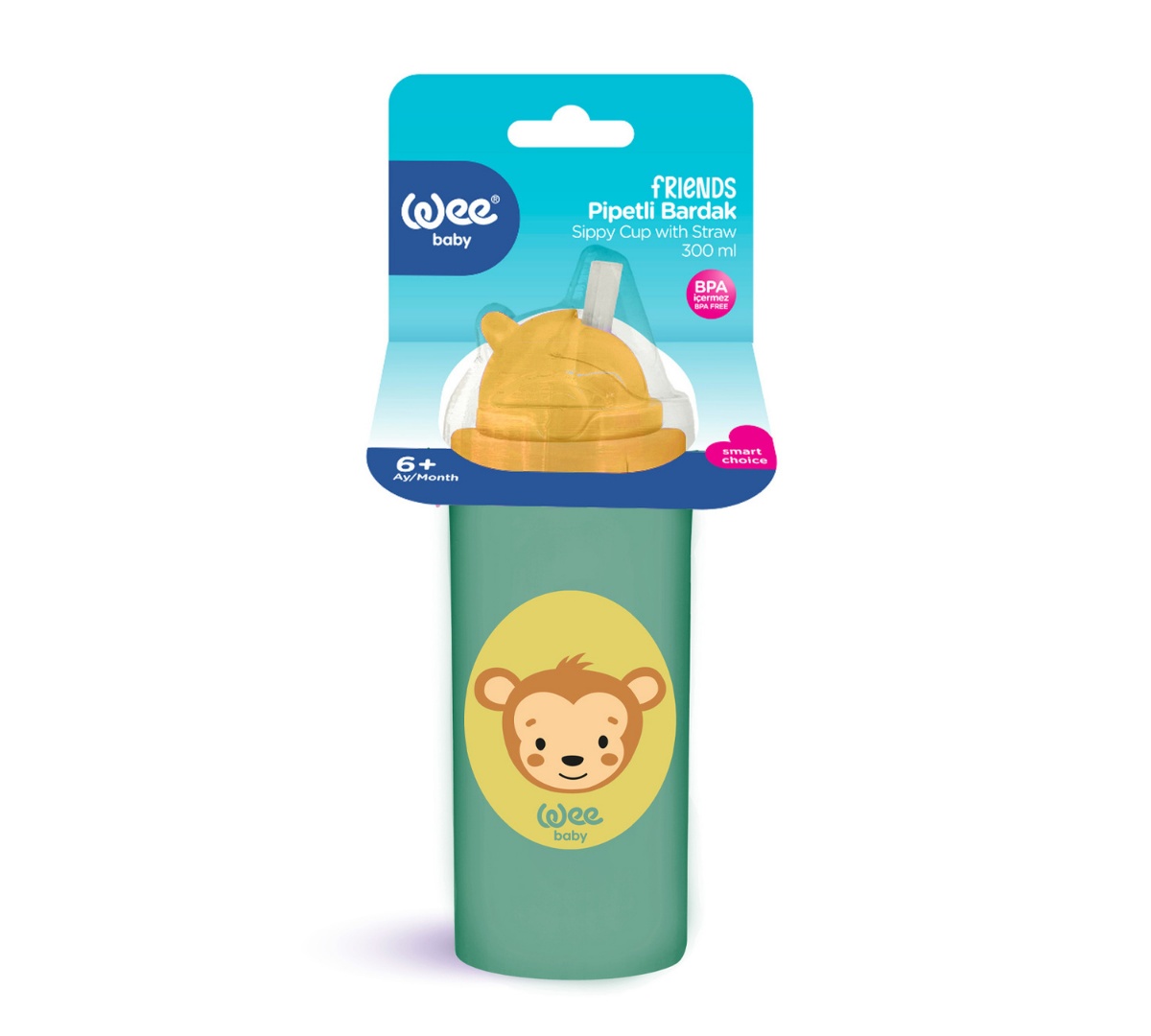 Cana cu pai din polipropilena PP, 6+ luni, cod 395, 240 ml, Wee Baby