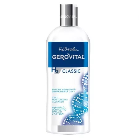 Emulsie hidratanta demachianta 2in1 H3 Classic, 200 ml, Gerovital