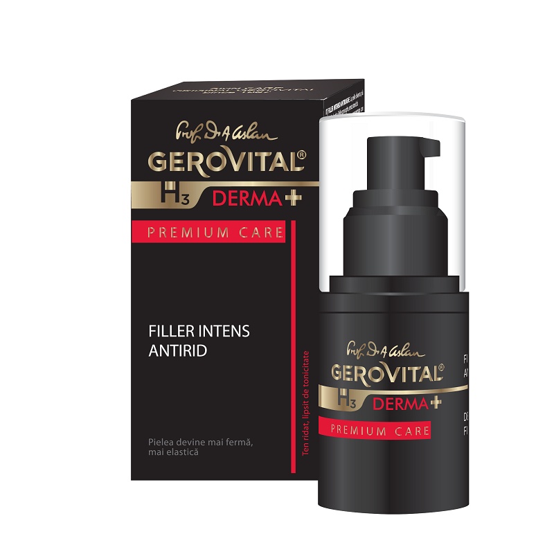 Filler intens antirid H3 Derma+ Premium Care, 15ml, Gerovital