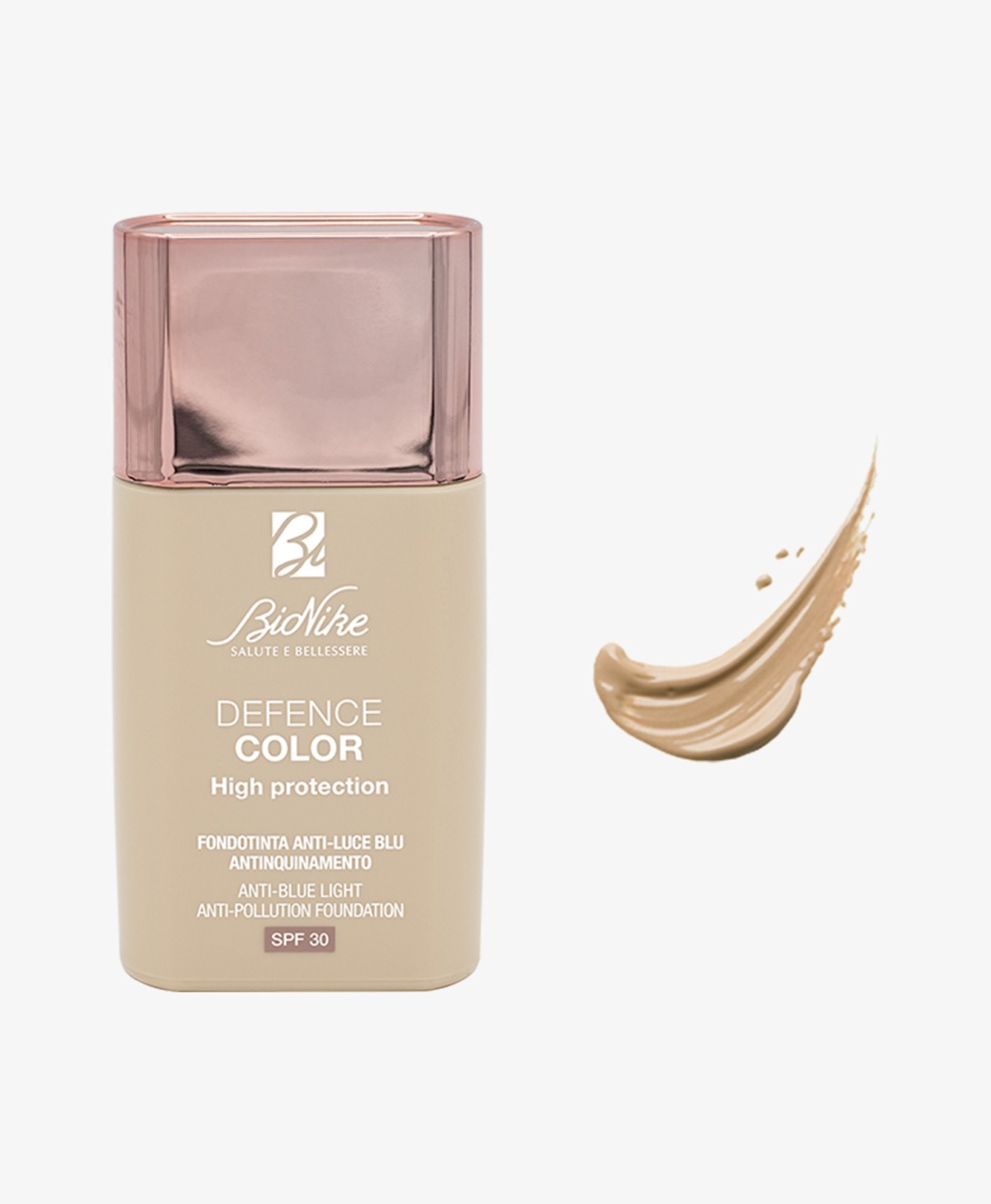 Fond de ten protectie impotriva luminii albastre - poluare Defence Color High Protection, 303 sable, 30 ml, Bionike