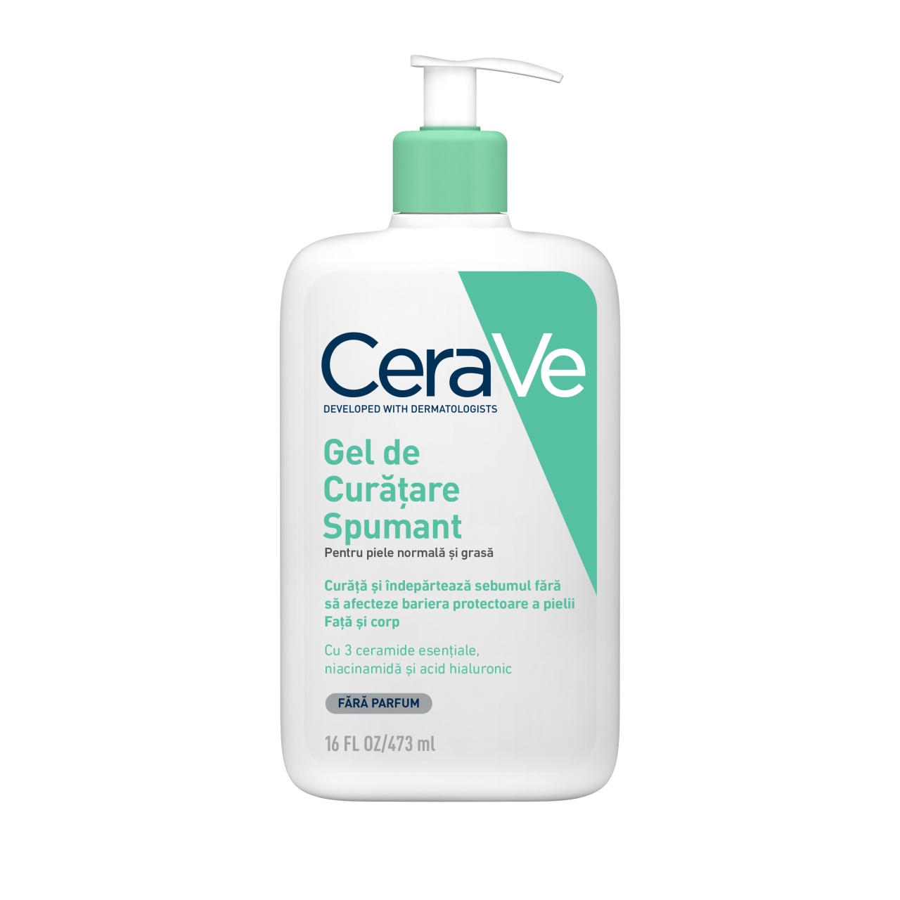 Gel de curatare spumant pentru piele normal si grasa, 473ml, CeraVe