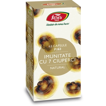 Imunitate cu 7 ciuperci, F163, 63 capsule, Fares