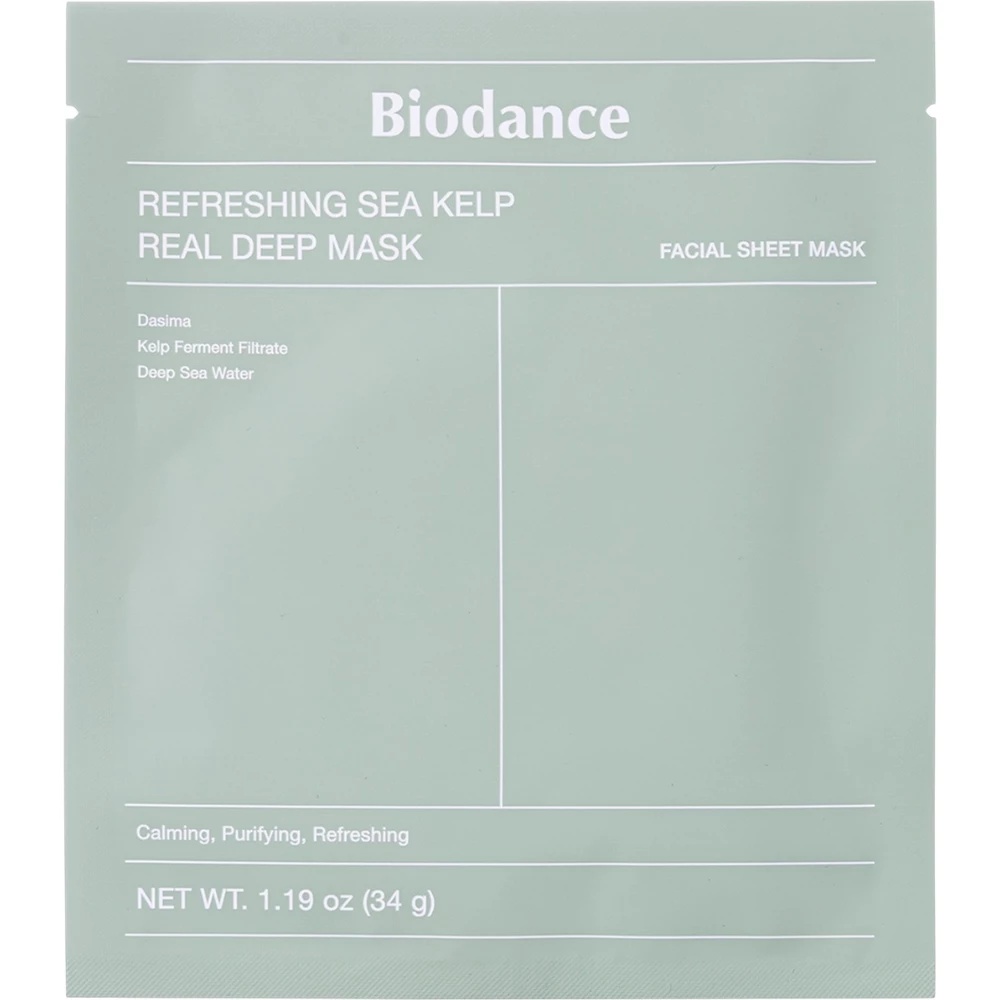 Masca cu alge marine Refreshing Sea Kelp Real Deep Mask, 34g, Biodance