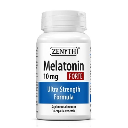 Melatonin Forte, 10 mg, 30 capsule vegetale, Zenyth