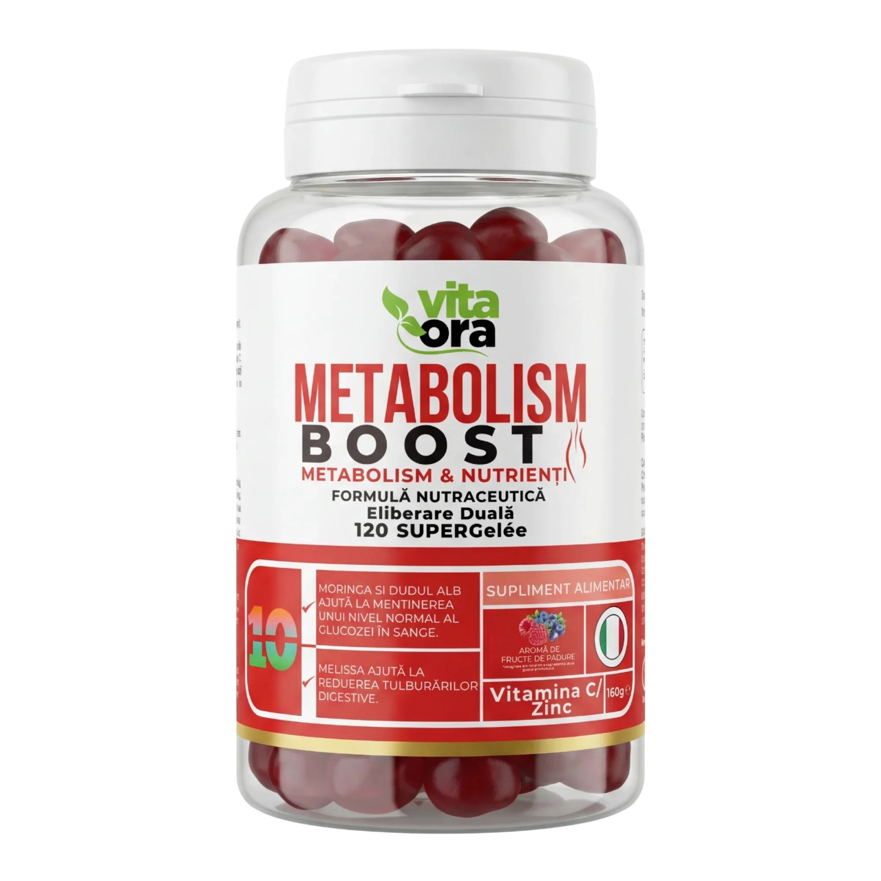 Metabolism Boost, Suport pentru Metabolism si Energie, 120 jeleuri, Vita Ora