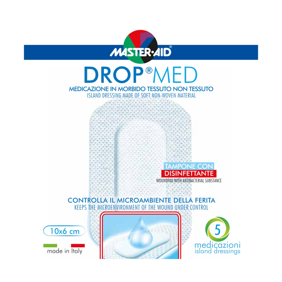 Pansament postoperator Drop Med, 10x6 cm, 5 bucati, Pietrasanta Pharma