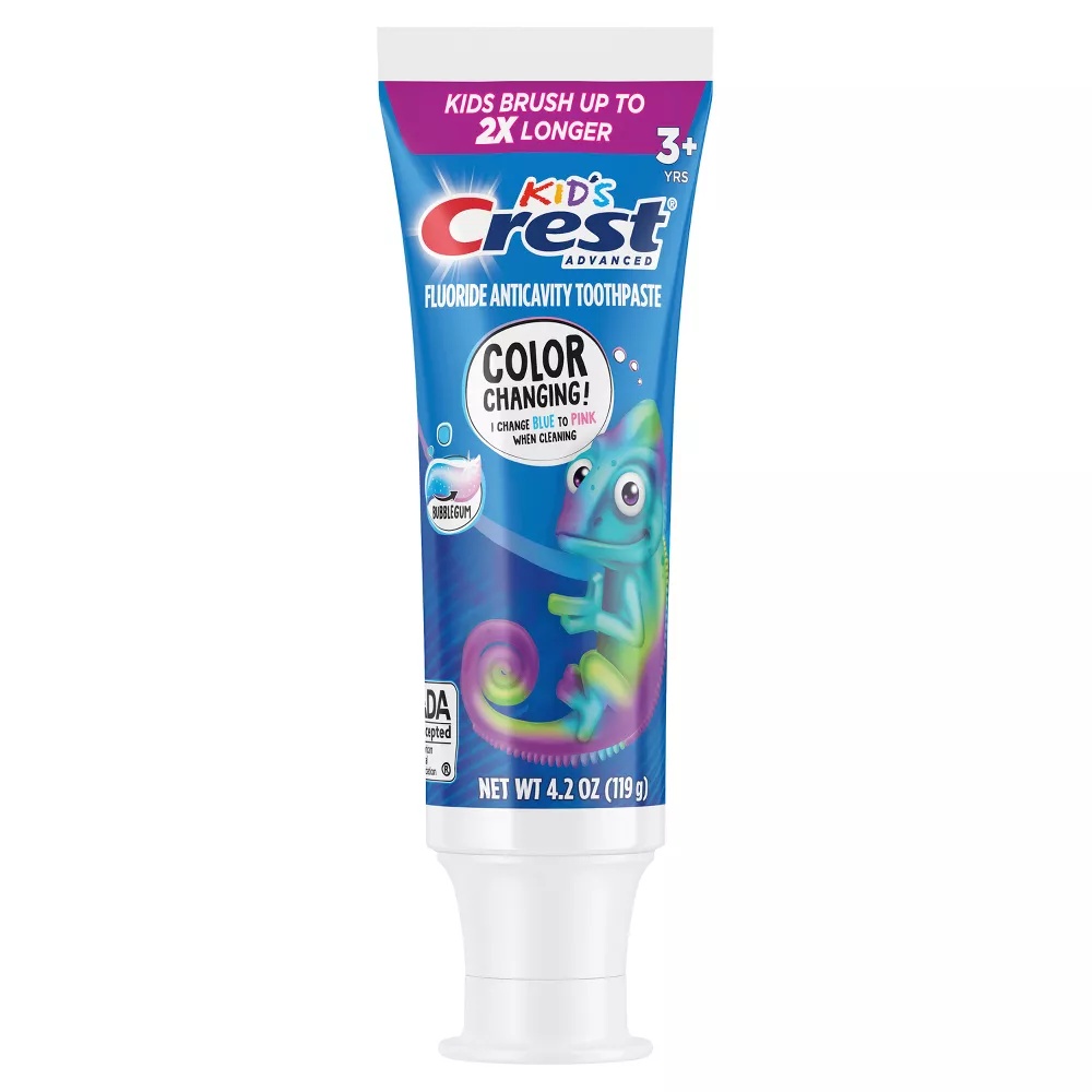 Pastă de dinți pentru copii 3+, cu schimbarea culorii, Bubblegum, 119 g, Crest Kid’s