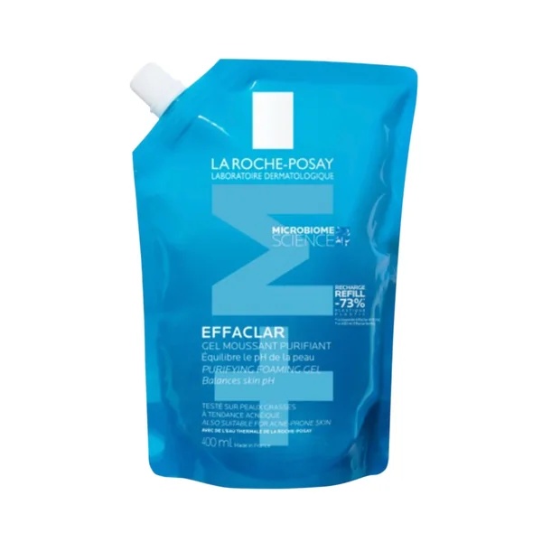 Rezerva Gel spumant de curatare purifiant pentru ten gras cu tendinta acneica Effaclar +M, 400 ml, La Roche-Posay